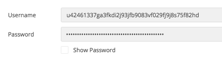 with username and password